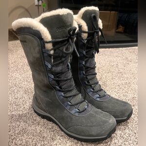 Woman’s Patagonia boots size 7 dusky blue/gray  suede stylish comfortable & warm